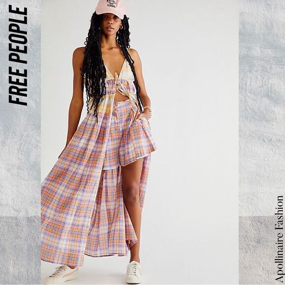 FREE PEOPLE SERENDIPITY SET PINK YELLOW COMBO NWT XS - Picture 5 of 11